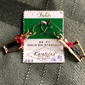 Vintage Women Skier Earrings